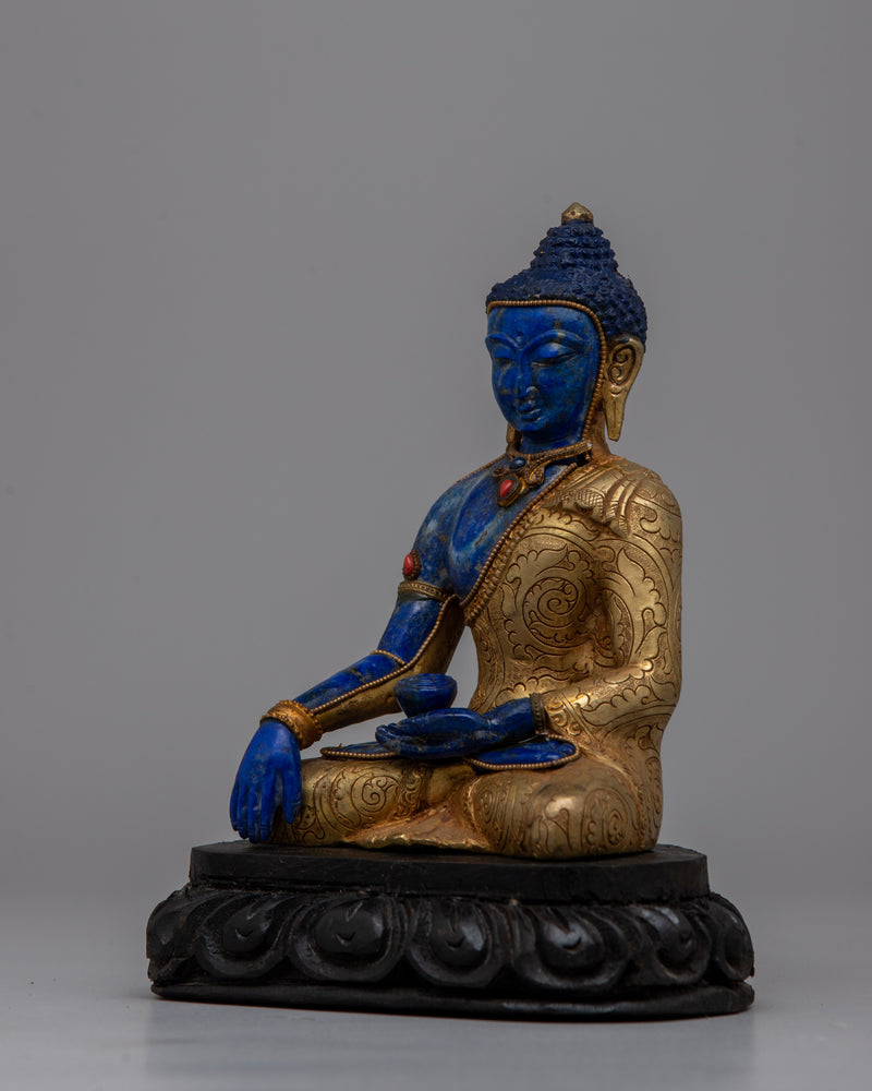 Shakyamui Lapis Lazuli Buddha Statue | Crafted from Lapis Lazuli, Radiating Peace and Wisdom