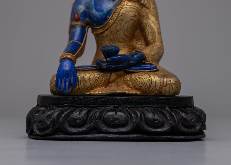 Shakyamui Lapis Lazuli Buddha Statue | Crafted from Lapis Lazuli, Radiating Peace and Wisdom