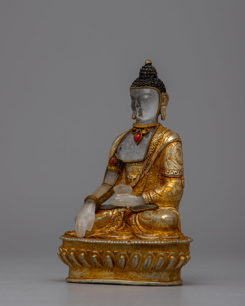 Shakyamuni Crystal Buddha Statue | Crafted from Crystal, Radiating Peace and Wisdom in Buddhist Tradition