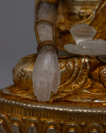 Shakyamuni Crystal Buddha Statue | Crafted from Crystal, Radiating Peace and Wisdom in Buddhist Tradition