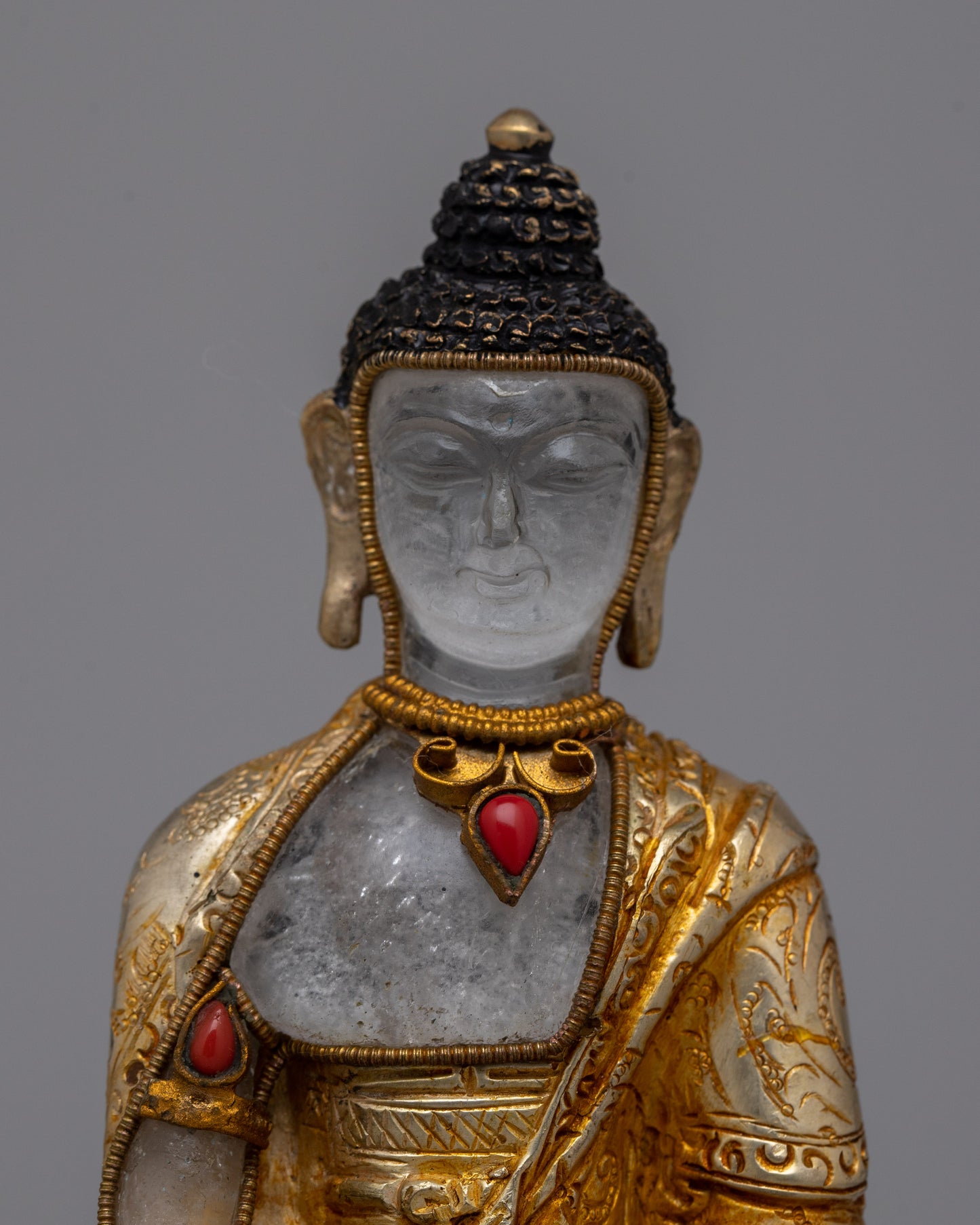 Shakyamuni Crystal Buddha Statue | Crafted from Crystal, Radiating Peace and Wisdom in Buddhist Tradition