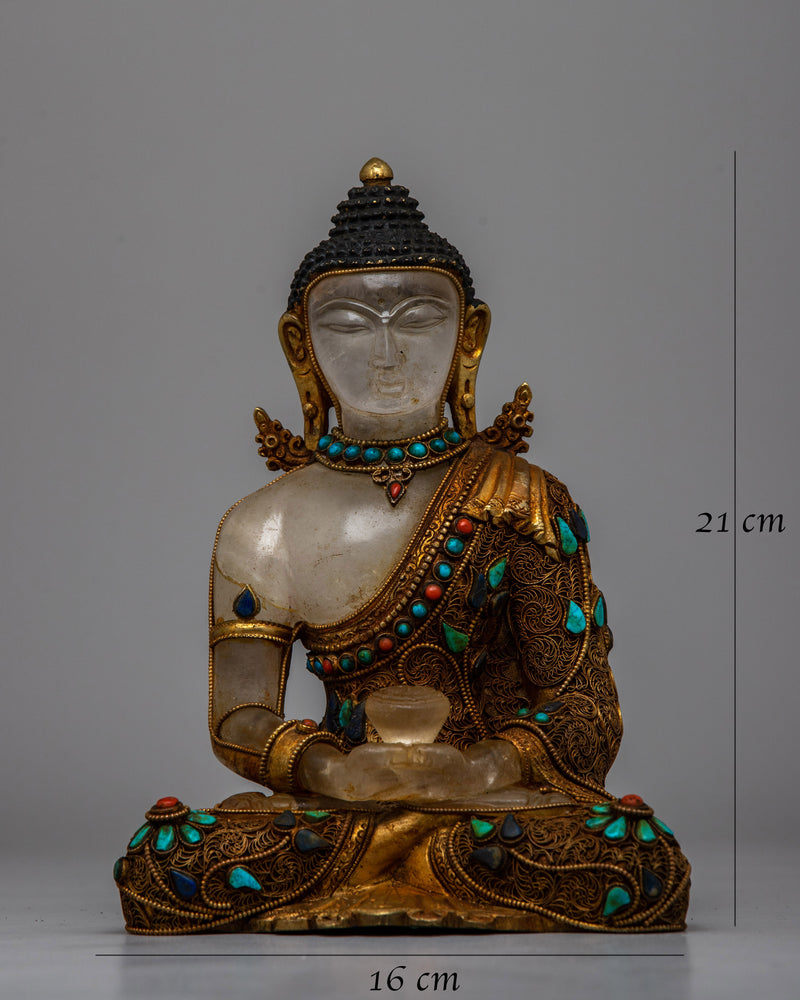 Amitabha Buddha Statue Crystal | Radiating the Pure Land Blessings and Wisdom