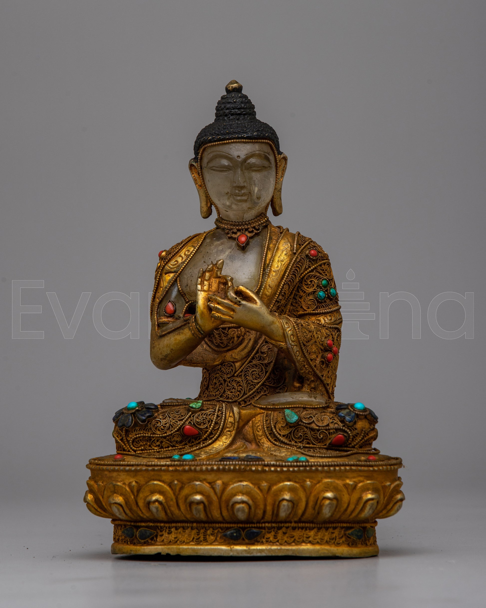 Vairocana Buddha Crystal Statue