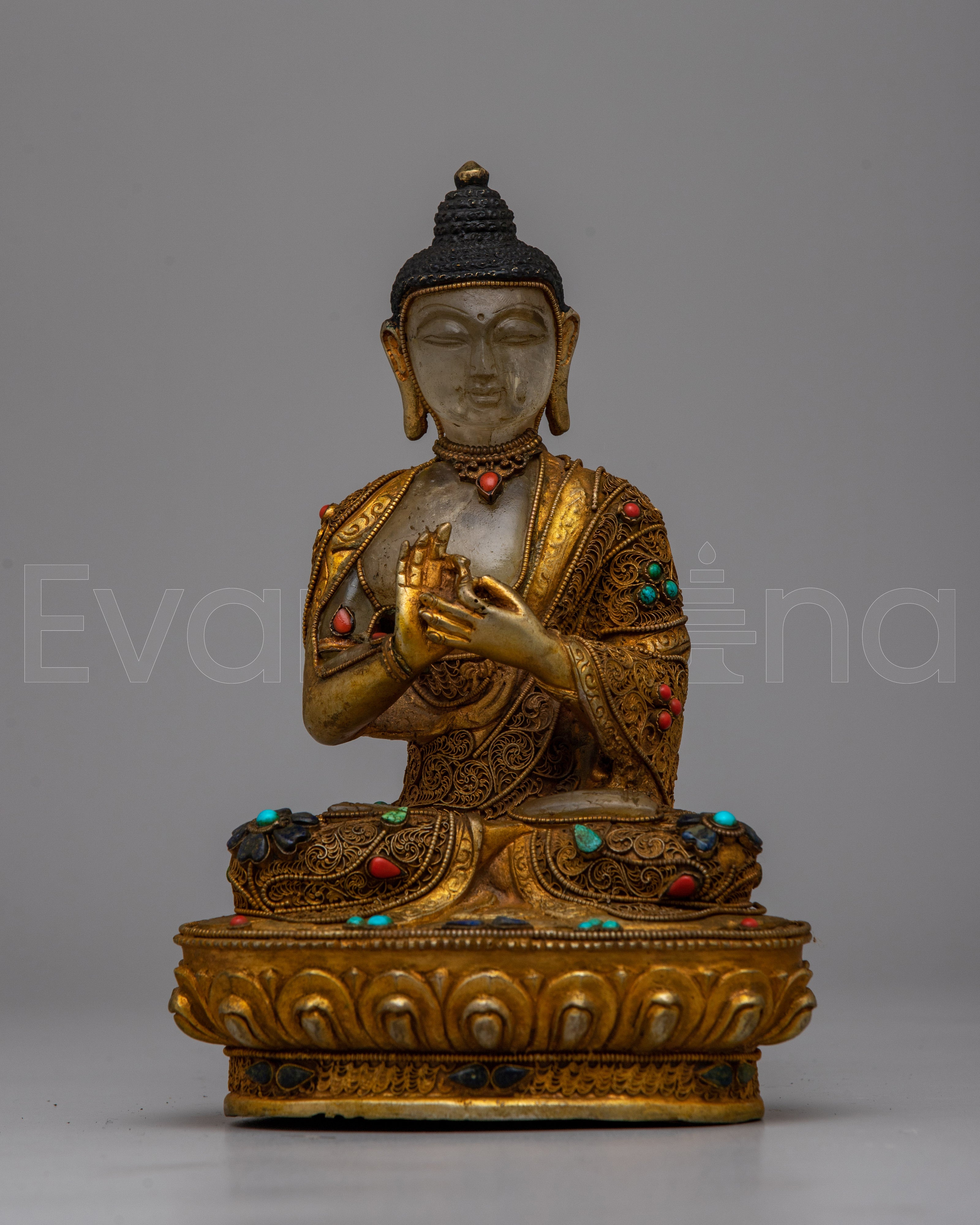 Vairocana Buddha Crystal Statue