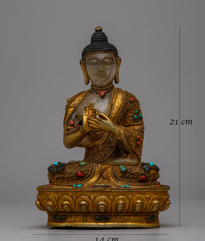 Vairocana Buddha Crystal Statue | Radiating the Spiritual Illumination and Clarity of Vairocana Buddha