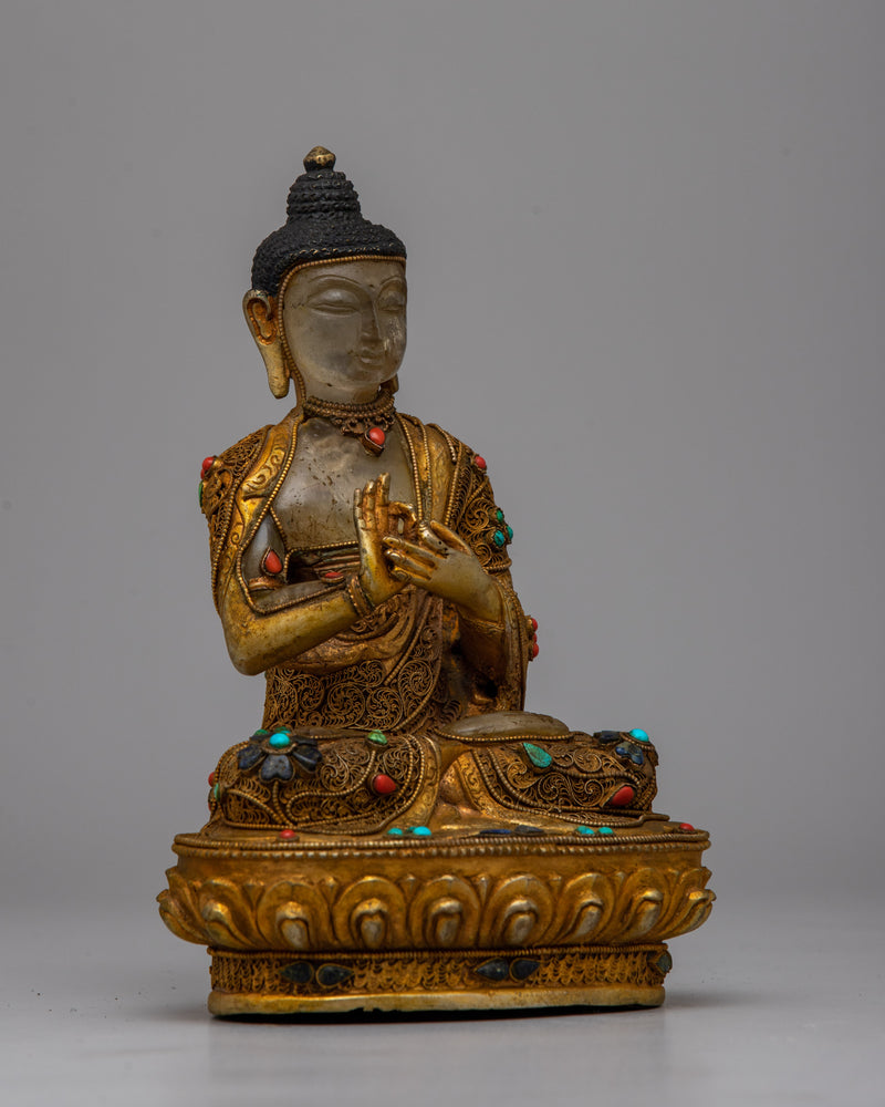 Vairocana Buddha Crystal Statue | Radiating the Spiritual Illumination and Clarity of Vairocana Buddha