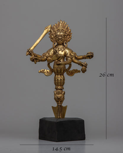 Copper Mahakala Phurba | Ritual Dagger for Meditation and Spiritual Healing