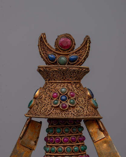 Authentic Handcrafted Copper Stupa  | Exquisite Symbol of Spiritual Ascension and Enlightenment