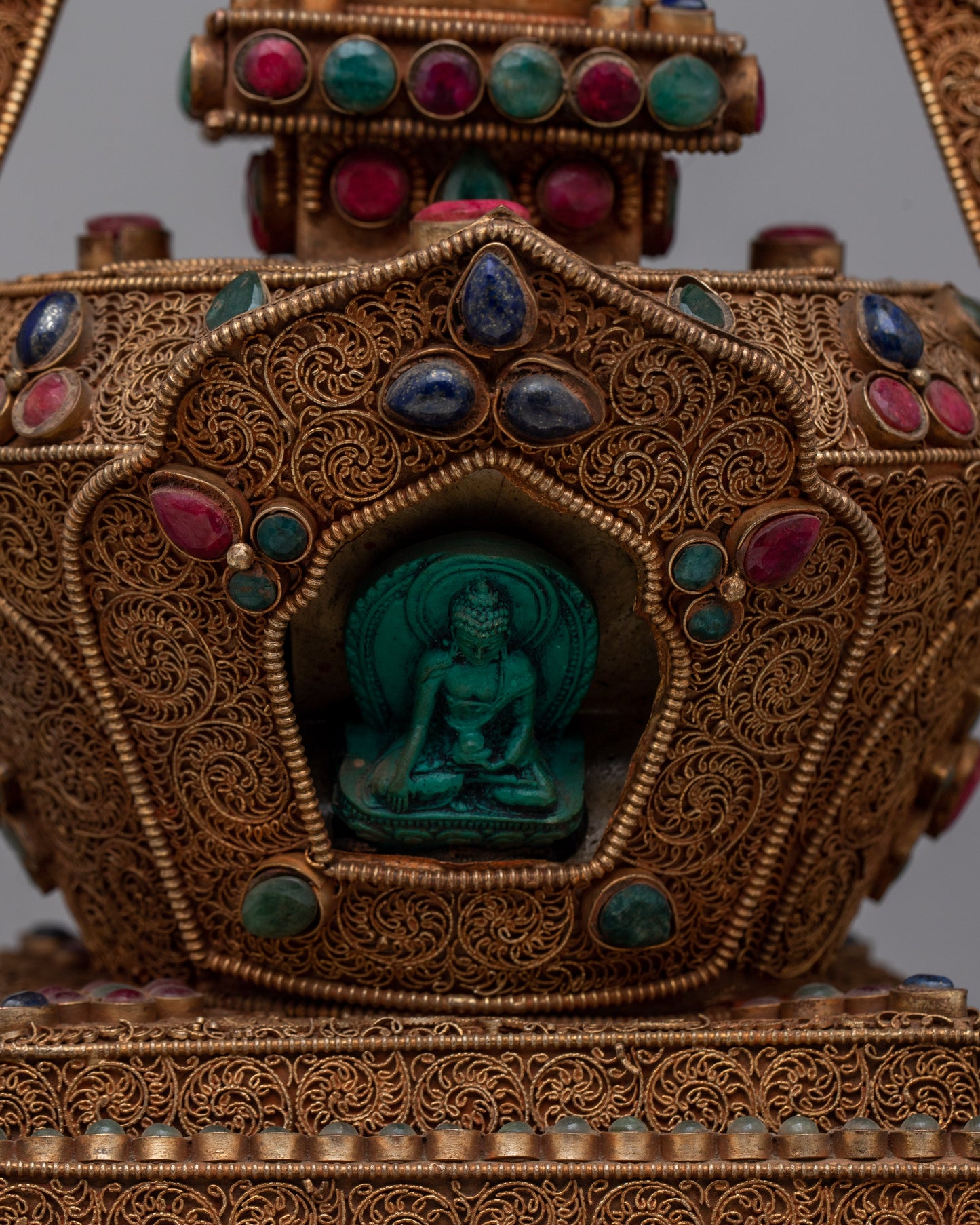 Authentic Handcrafted Copper Stupa  | Exquisite Symbol of Spiritual Ascension and Enlightenment