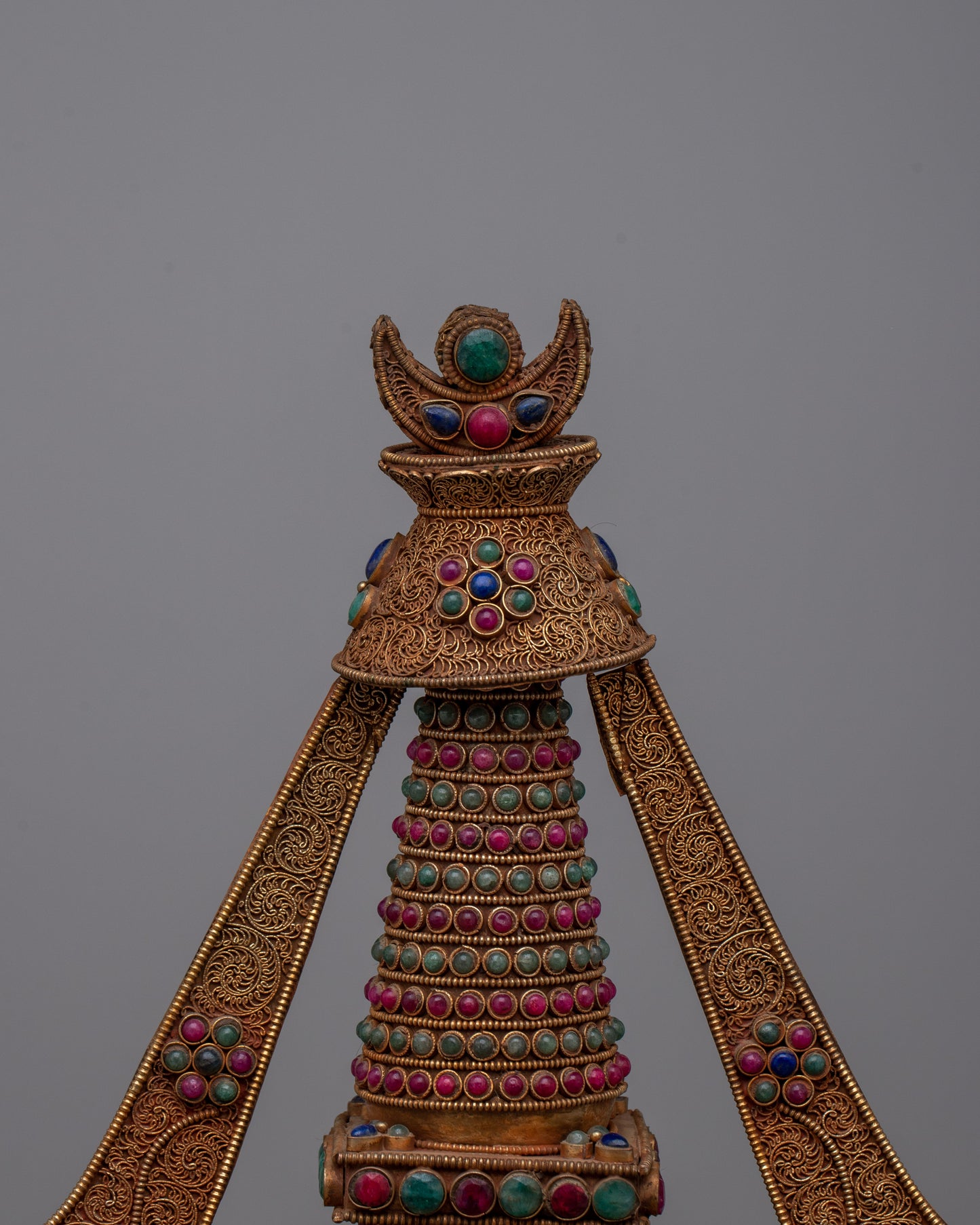 Authentic Handcrafted Copper Stupa  | Exquisite Symbol of Spiritual Ascension and Enlightenment