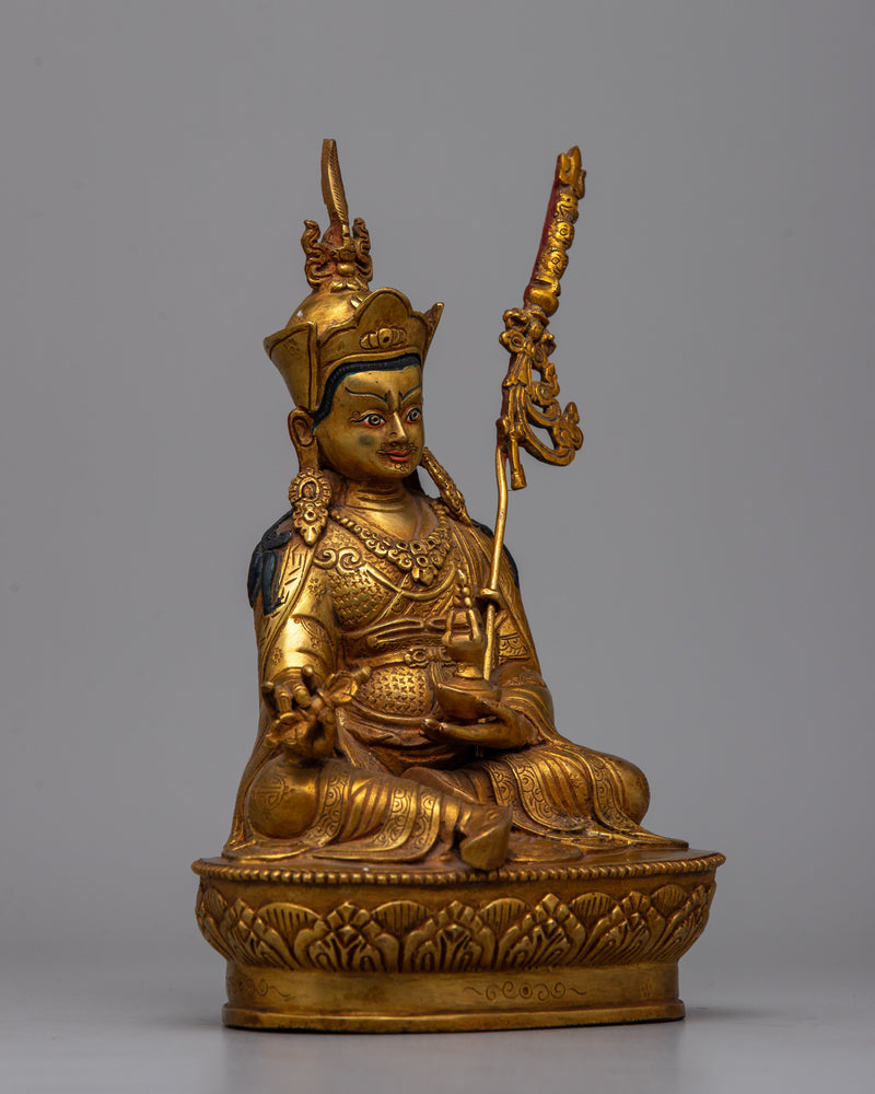 Statue of Guru Rinpoche | Handmade Figurine for Meditation Space