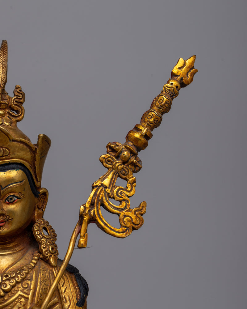 Statue of Guru Rinpoche | Handmade Figurine for Meditation Space