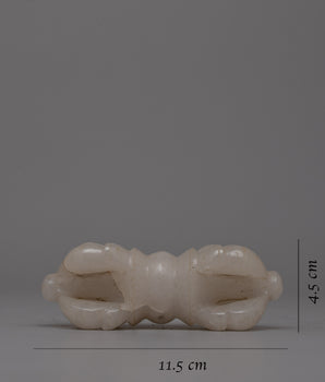 The Crystal Vajra | Handcrafted Tibetan Buddhist Ritual Dorje