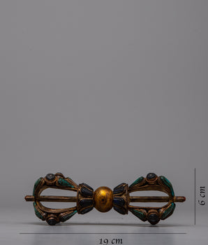 Copper Vajra Meditation Tool | Sacred Tibetan Ritual Item for Energy Healing