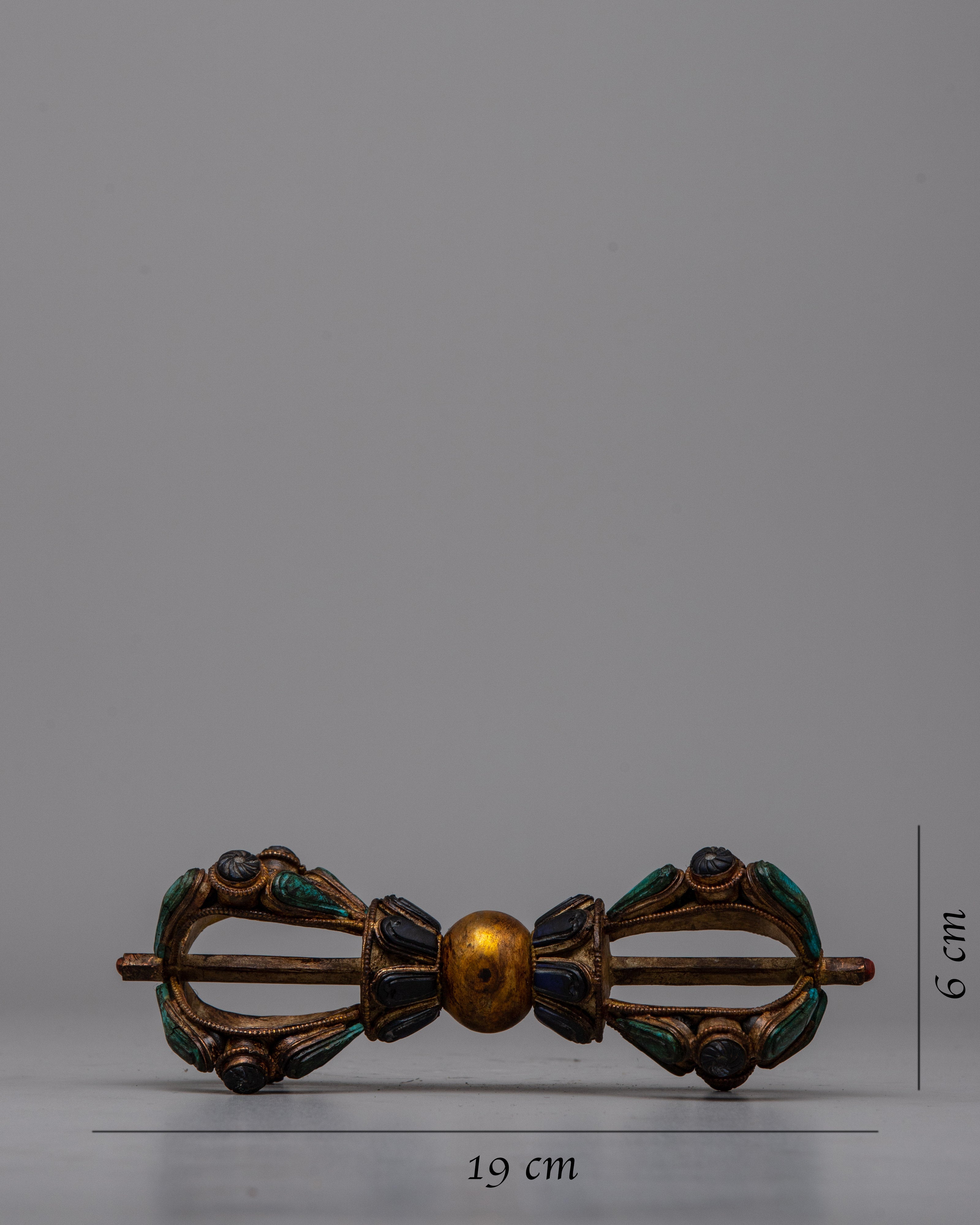 Copper Vajra Meditation Tool | Sacred Tibetan Ritual Item for Energy Healing