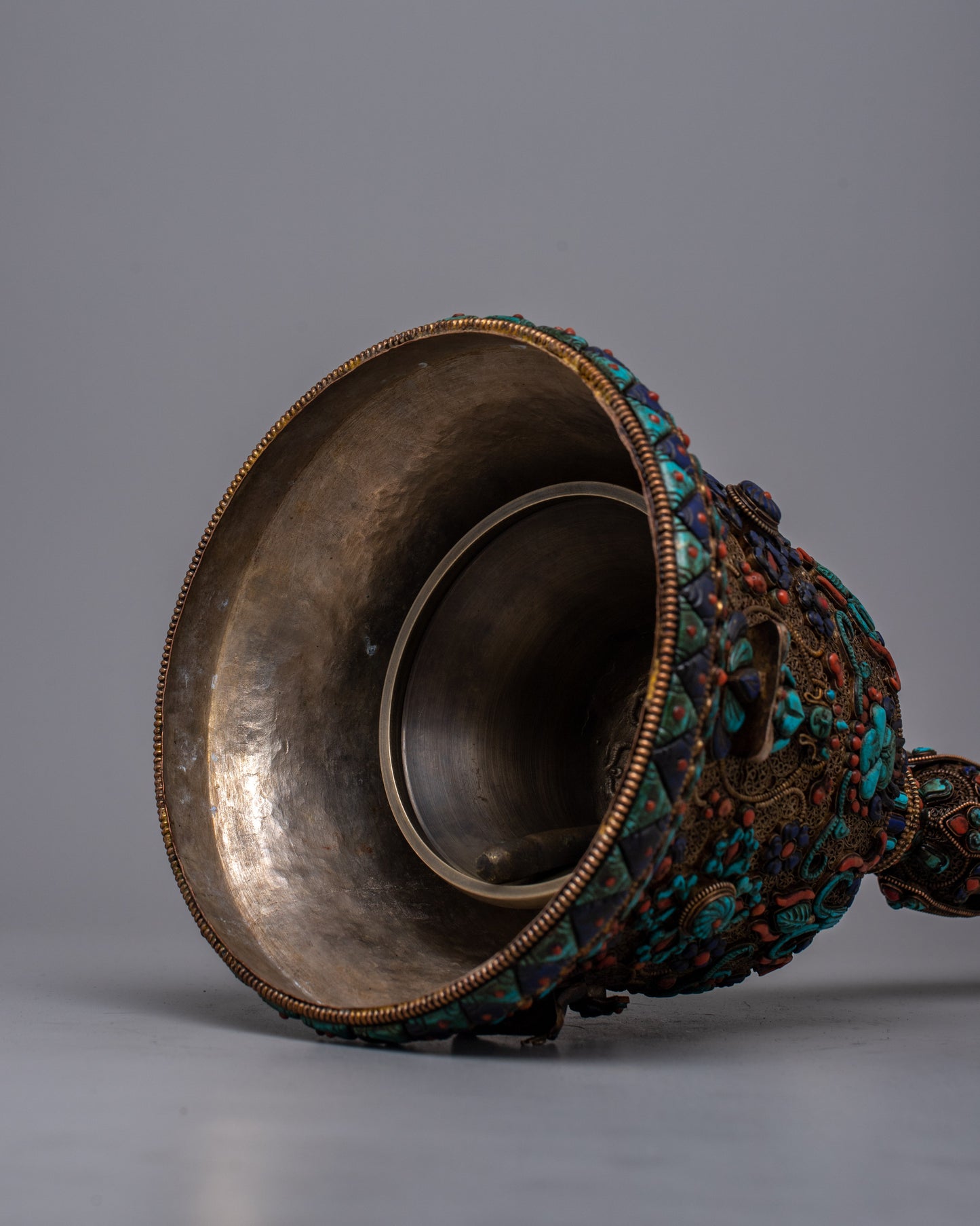 Tibetan Filigree Bell | Ritual Instrument with Ornamental Metalwork