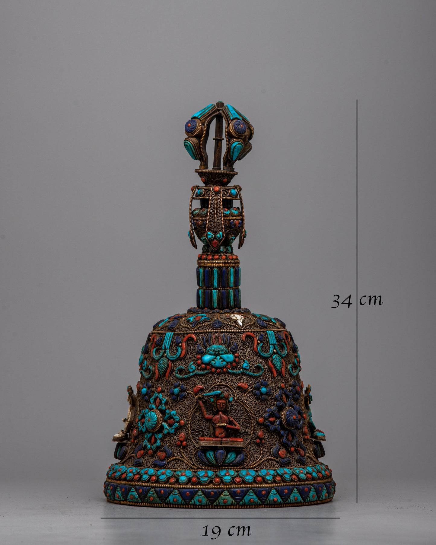 Tibetan Filigree Bell | Ritual Instrument with Ornamental Metalwork