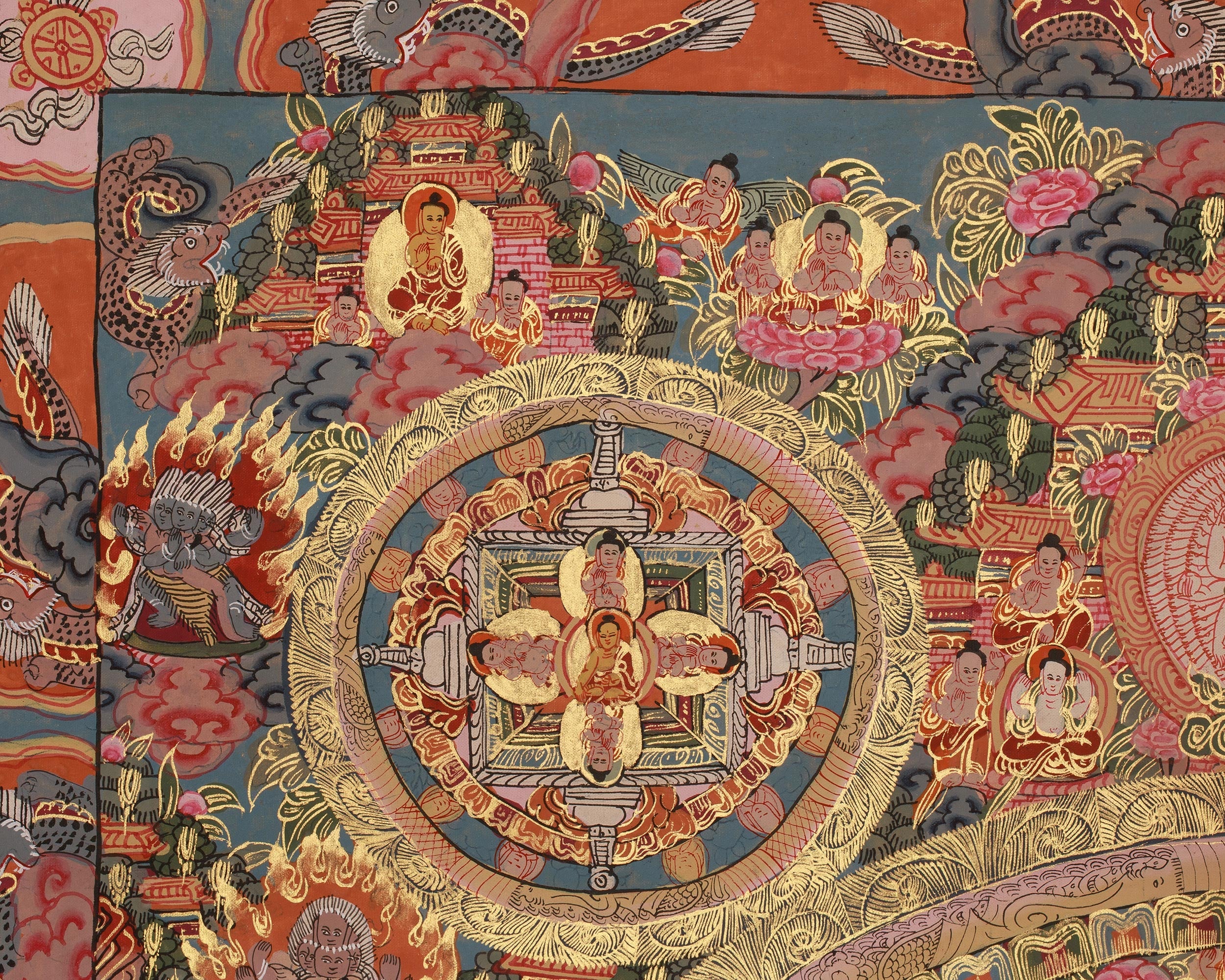 Sacred Thangka of Buddha Mandala | A Vision of Enlightened Universe