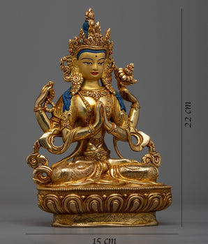 Exquisite Chenrezig Asian Art Craft for Enriching Spaces | Serene Aura to Your Surroundings with Our Statue