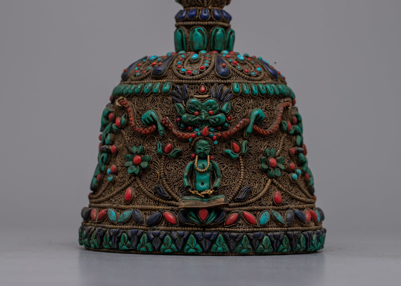 Handcrafted Buddhist Bell | Sacred Ritual Instrument for Peace