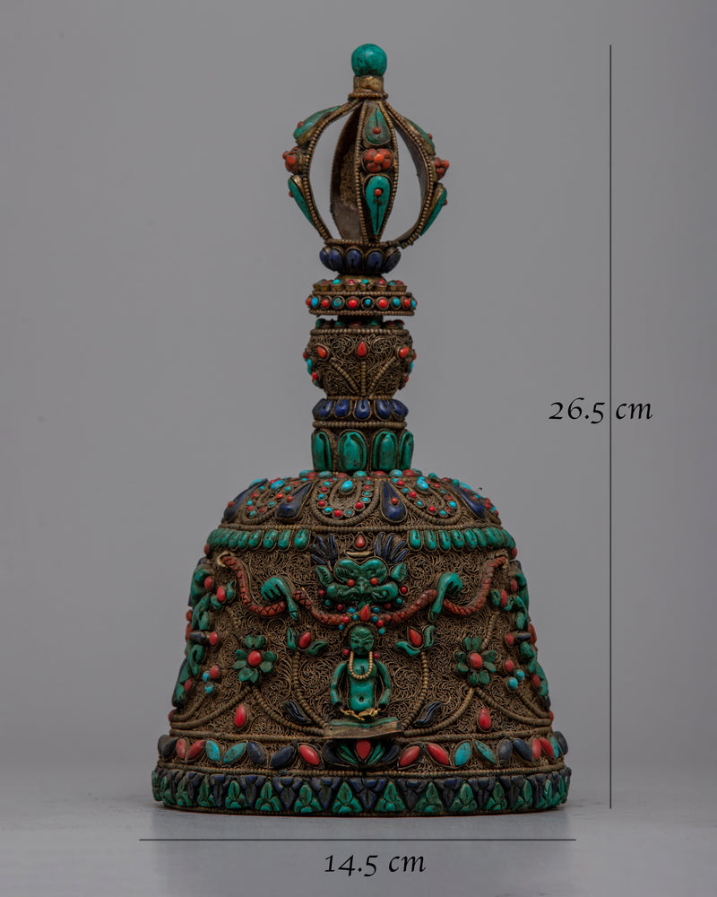 Handcrafted Buddhist Bell | Sacred Ritual Instrument for Peace