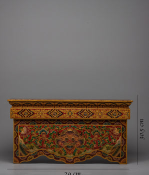 Tibetan Altar Table | Handcrafted Sacred Meditation Furniture