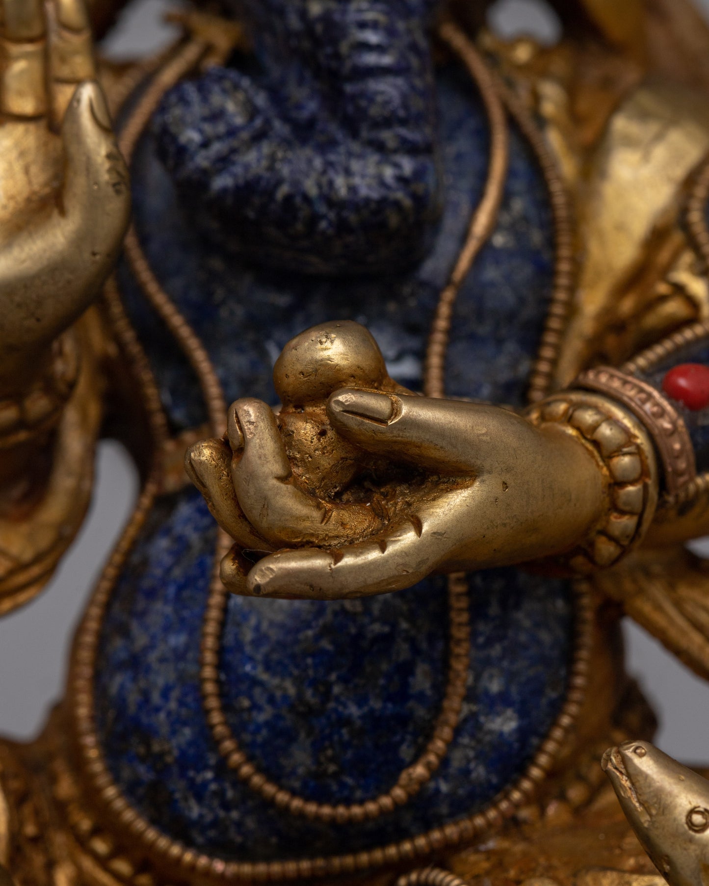 Lapis Lazuli Ganesha Statue | Handcrafted Hindu Elephant God Figurine