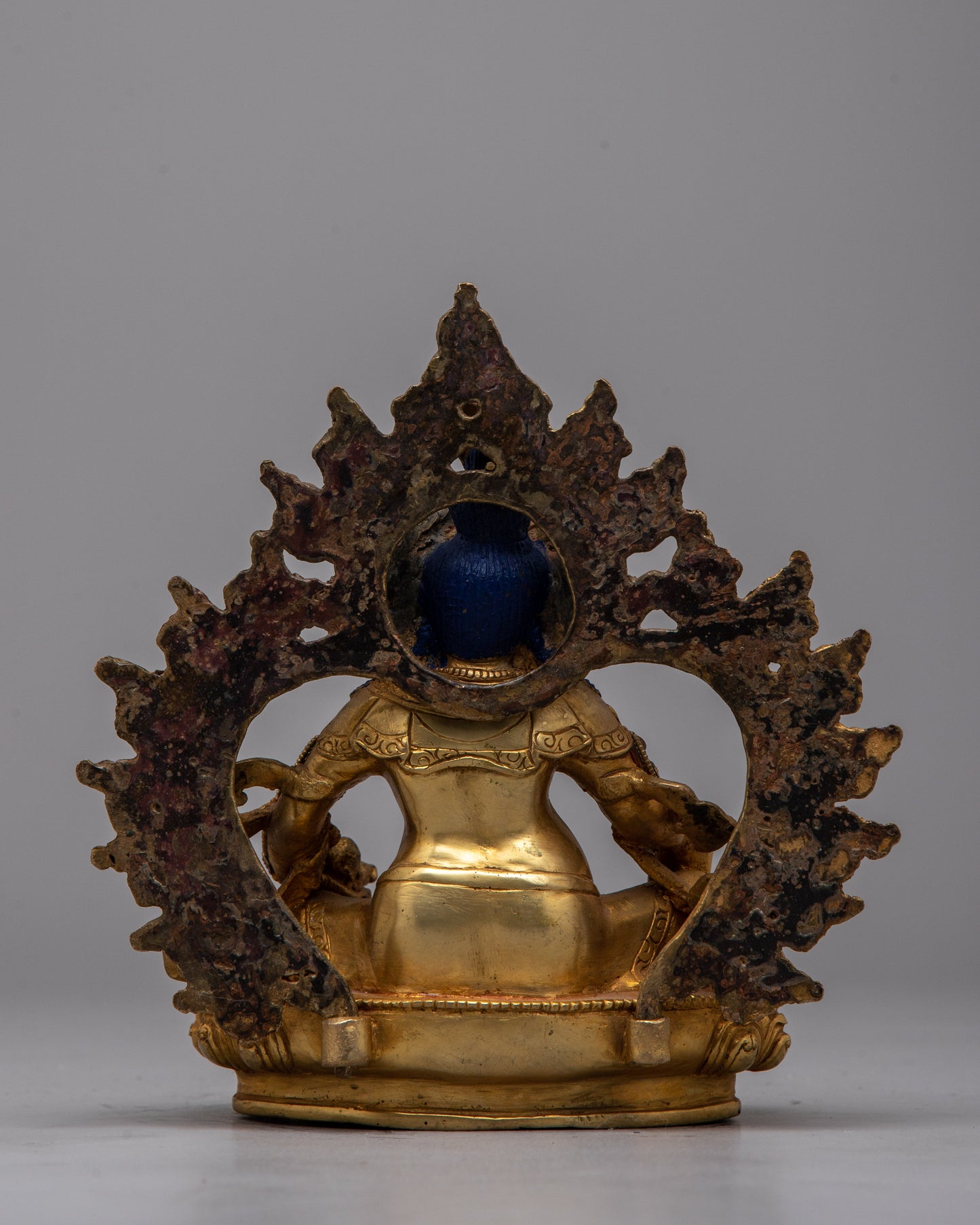 Lapis lazuli Dzambhala Statue | Buddhist God of Prosperity Figurine