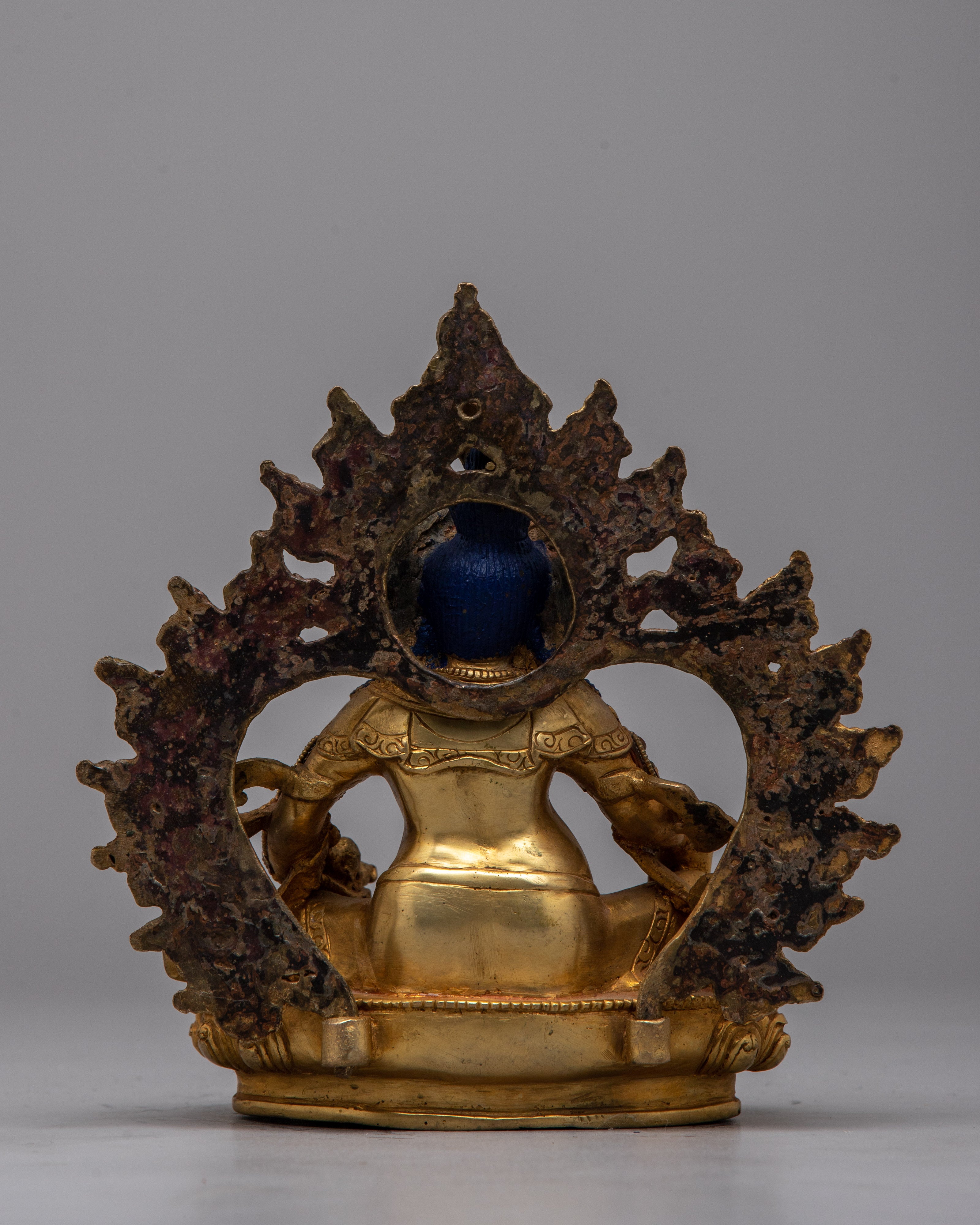 Lapis lazuli Dzambhala Statue | Buddhist God of Prosperity Figurine
