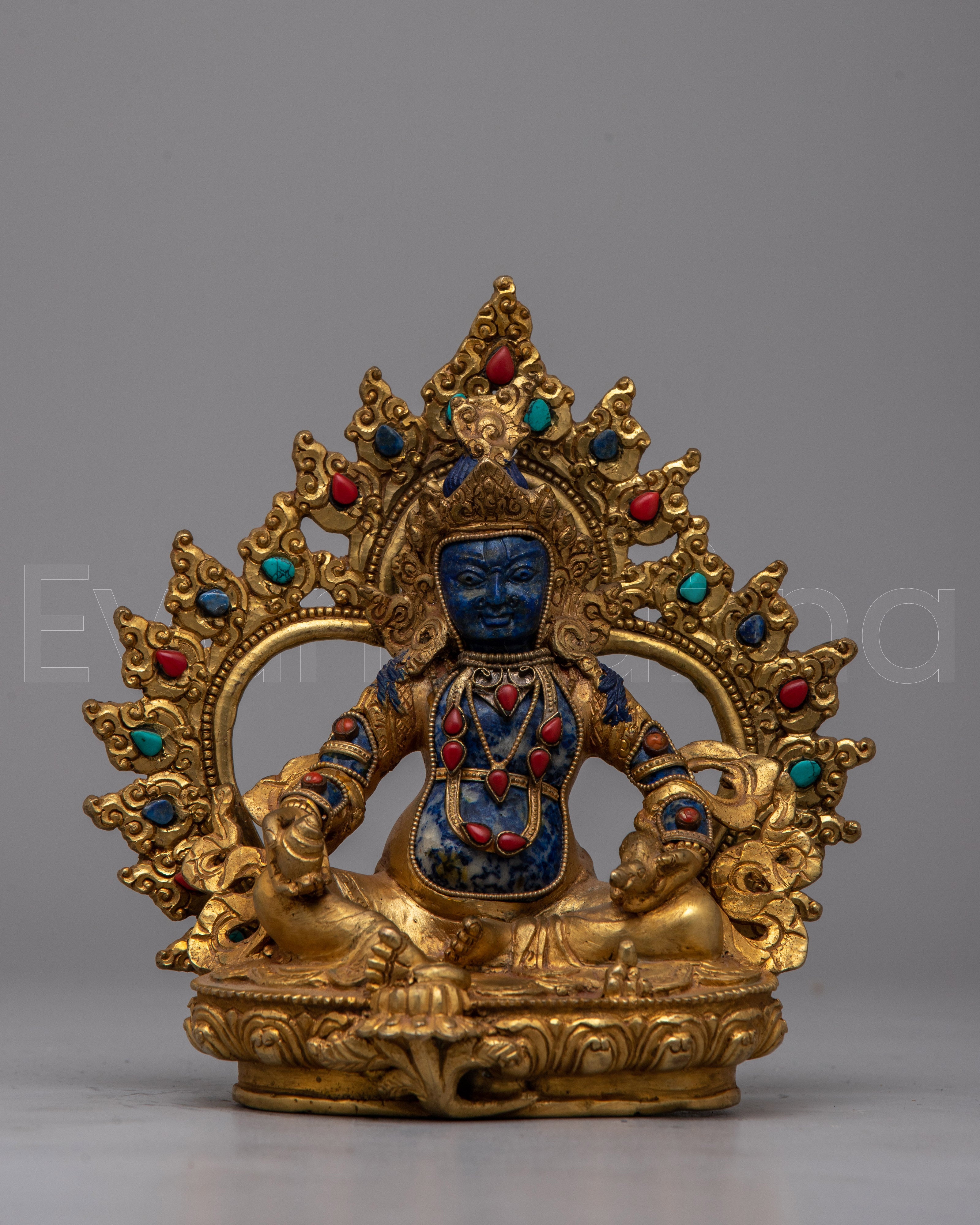 Lapis lazuli Dzambhala Statue