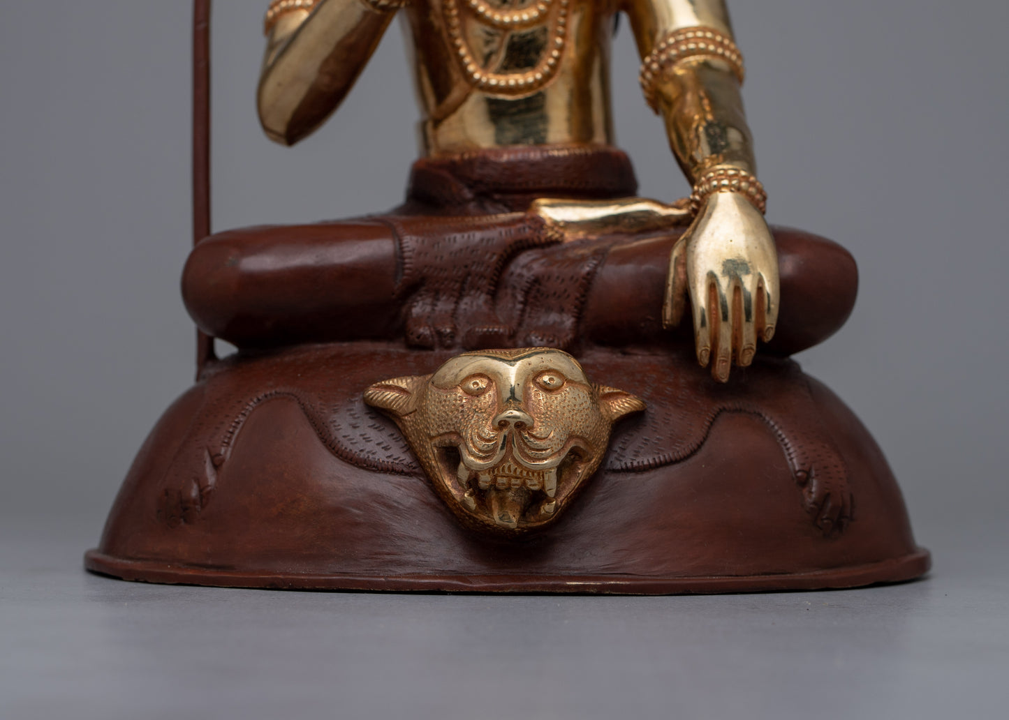 Copper Shiva Statue | Traditional Hindu God Sculpture with Ornate Details and Spiritual Aura