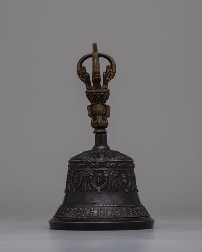 Bronze Vajra Bell Set | Traditional Tibetan Buddhist Ceremonial Instruments