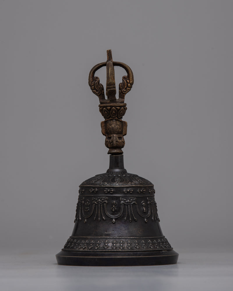 Bronze Vajra Bell Set | Traditional Tibetan Buddhist Ceremonial Instruments