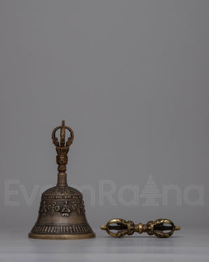 Brass And Bronze Vajra And Bell Set