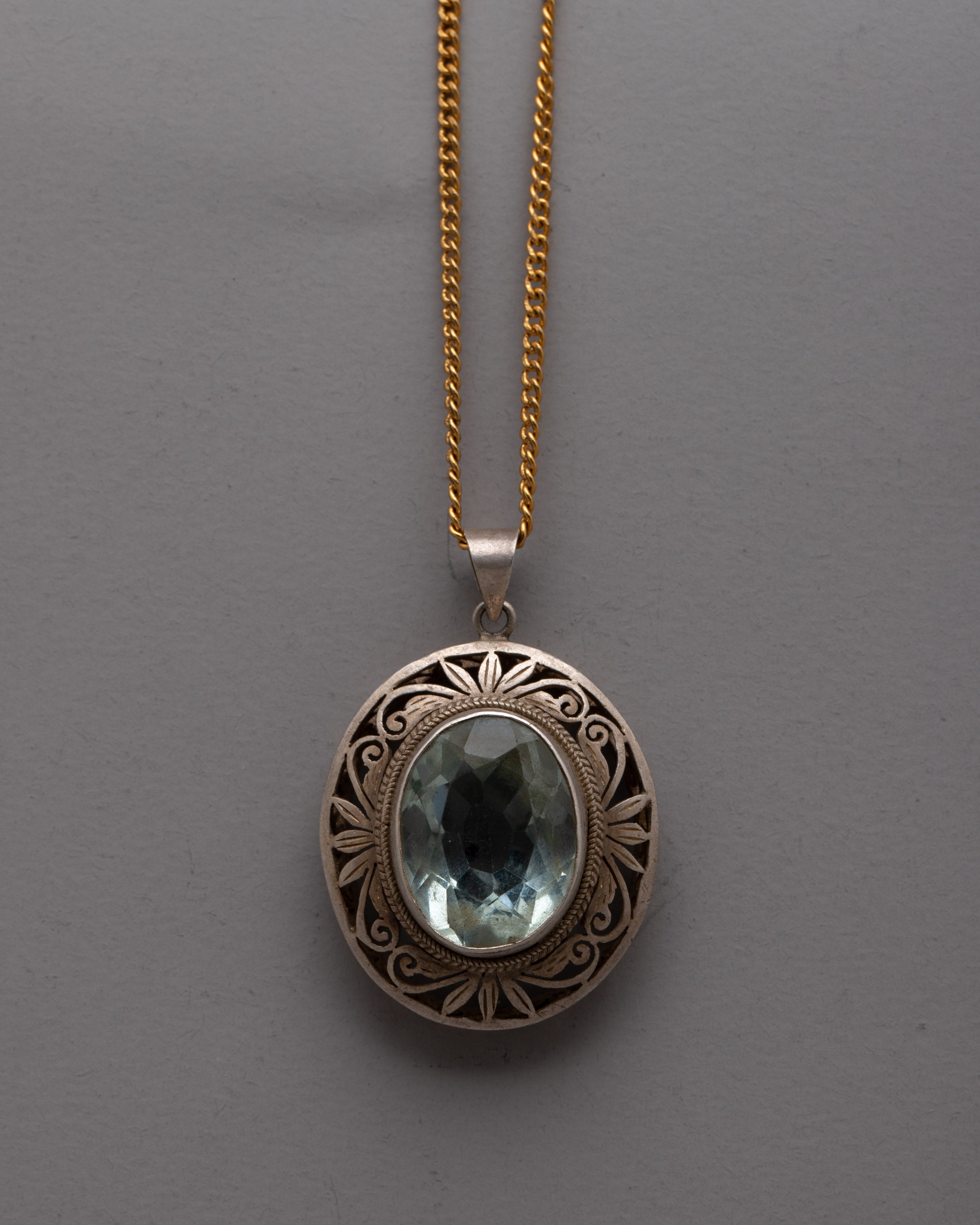 Art Deco Silver Locket | Bold and Beautiful Pendant for Special Occasions