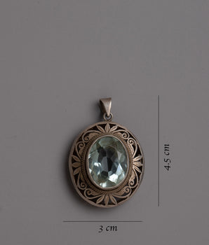 Art Deco Silver Locket | Bold and Beautiful Pendant for Special Occasions