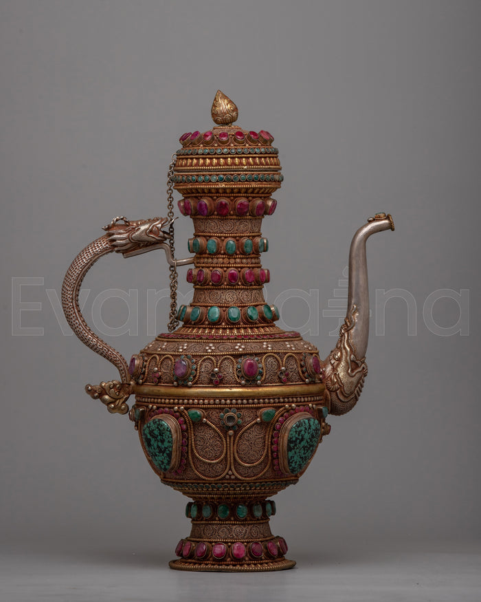 Premium Pure Silver Tea Pot | Luxurious Handcrafted Silver Tea Pot for Timeless Home Decoration