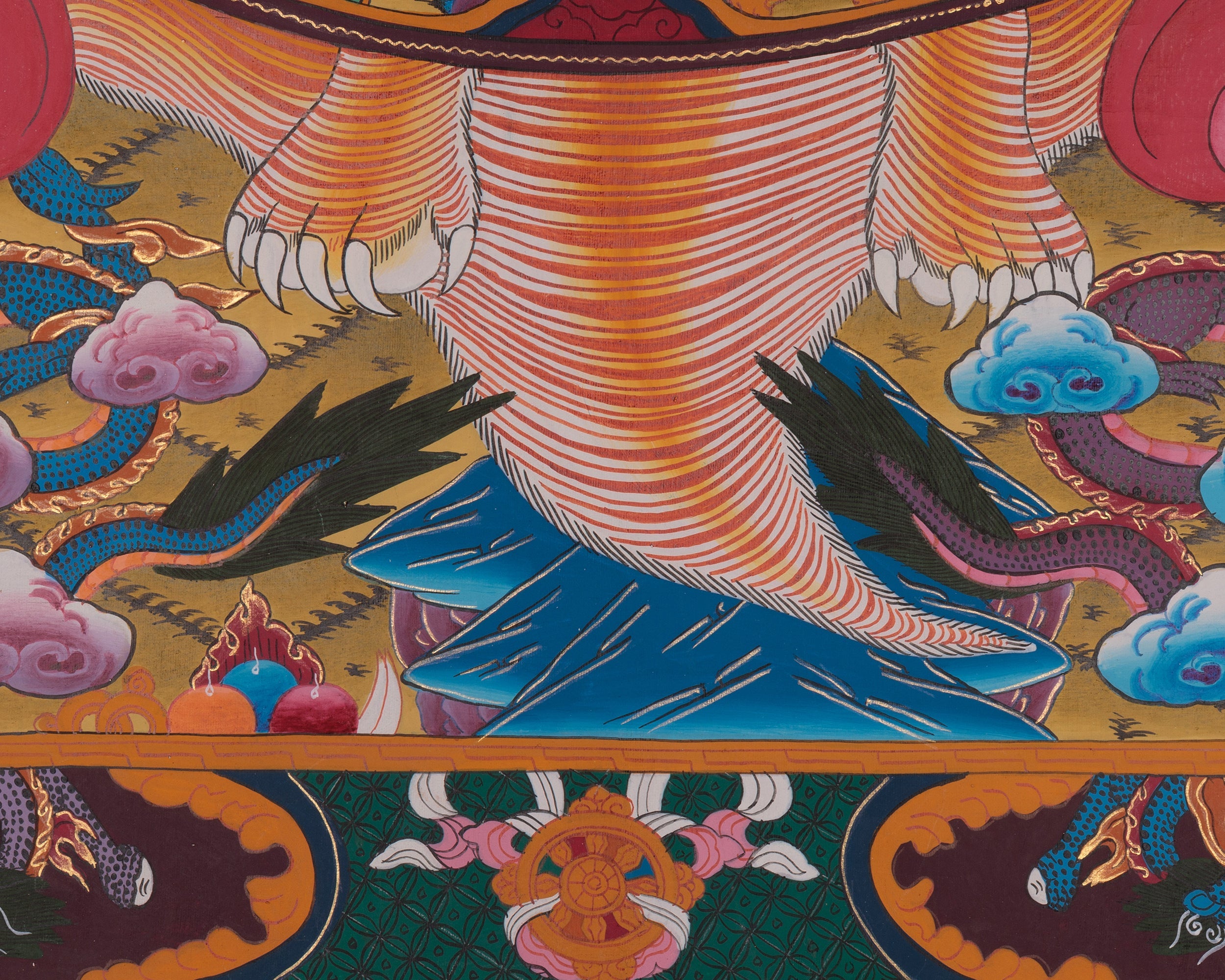 Divine Bhavachakra Thangka | Wheel of Life Artwork of Karma and Rebirth