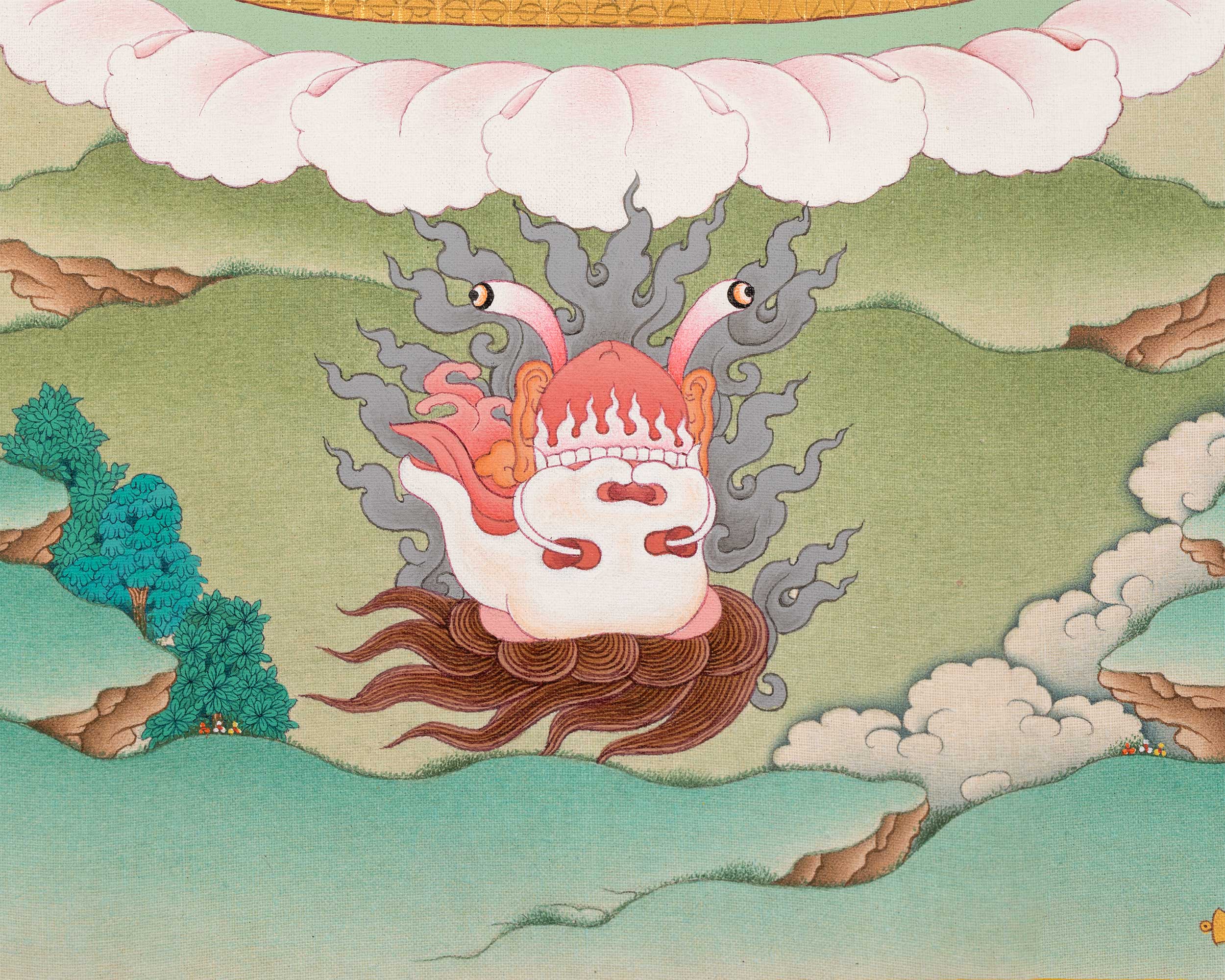 Thangka Print Of Dorje Phagmo | Thunderbolt Goddess | Spiritual Gift Ideas