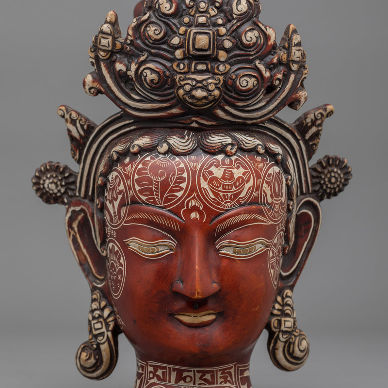 Traditional Buddha Mask | Timeless Symbol of Spiritual Serenity and Inner Peace