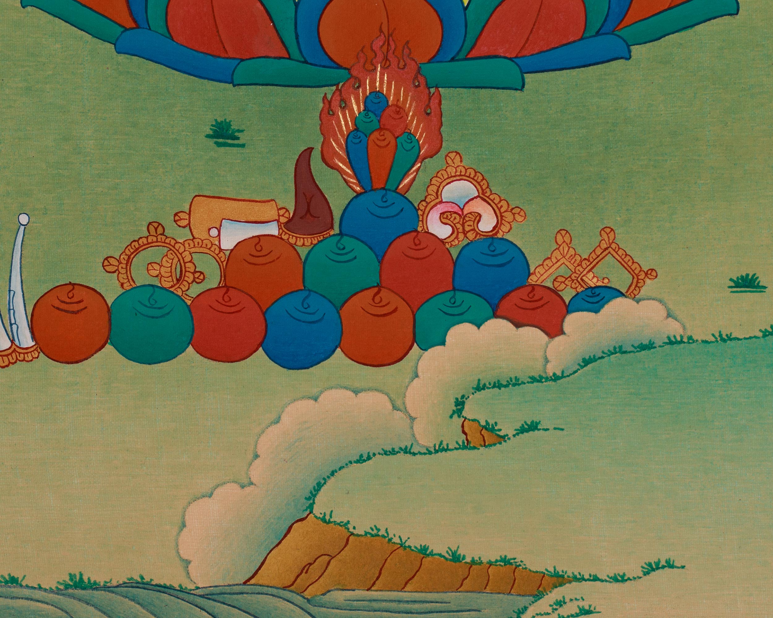 Tibetan Machig Labdron Thangka | Tibetan Yogini | The founder of The Chöd