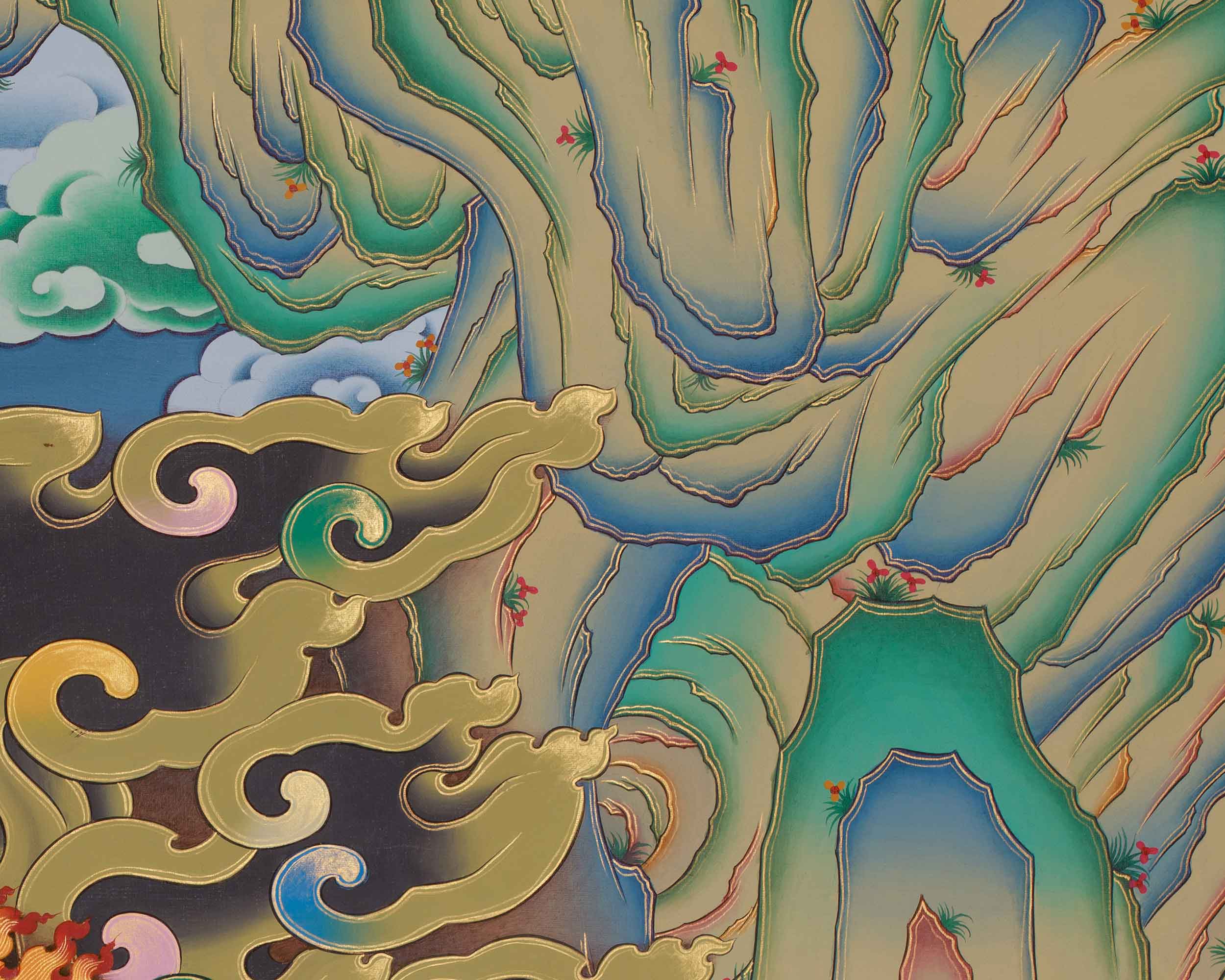 Virudhaka Thangka | Buddhist Guardian King of the South
