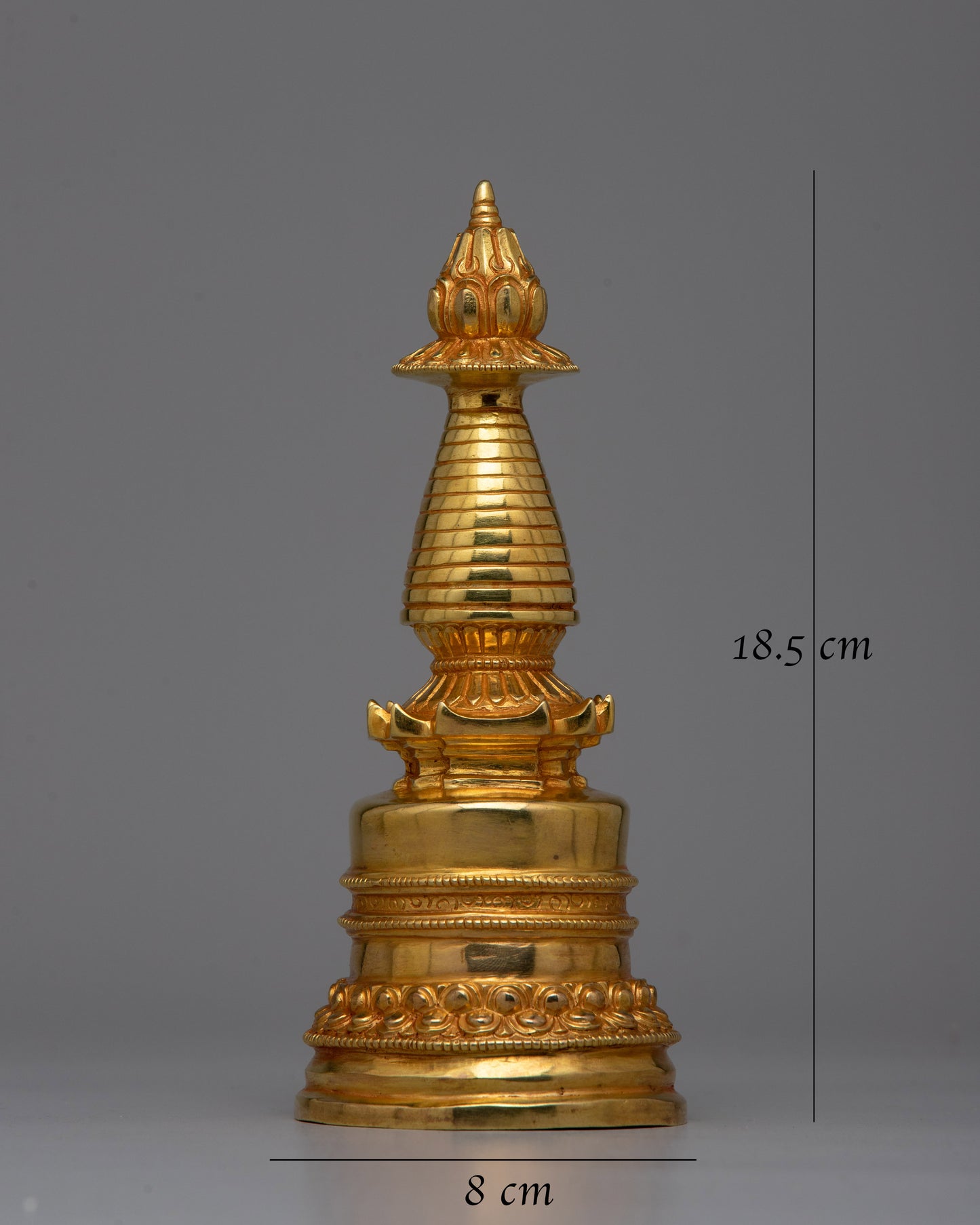 Artisan Crafted Buddhist Ritual Kadam Stupa | Enhancing Sacred Spaces with Spiritual Presence