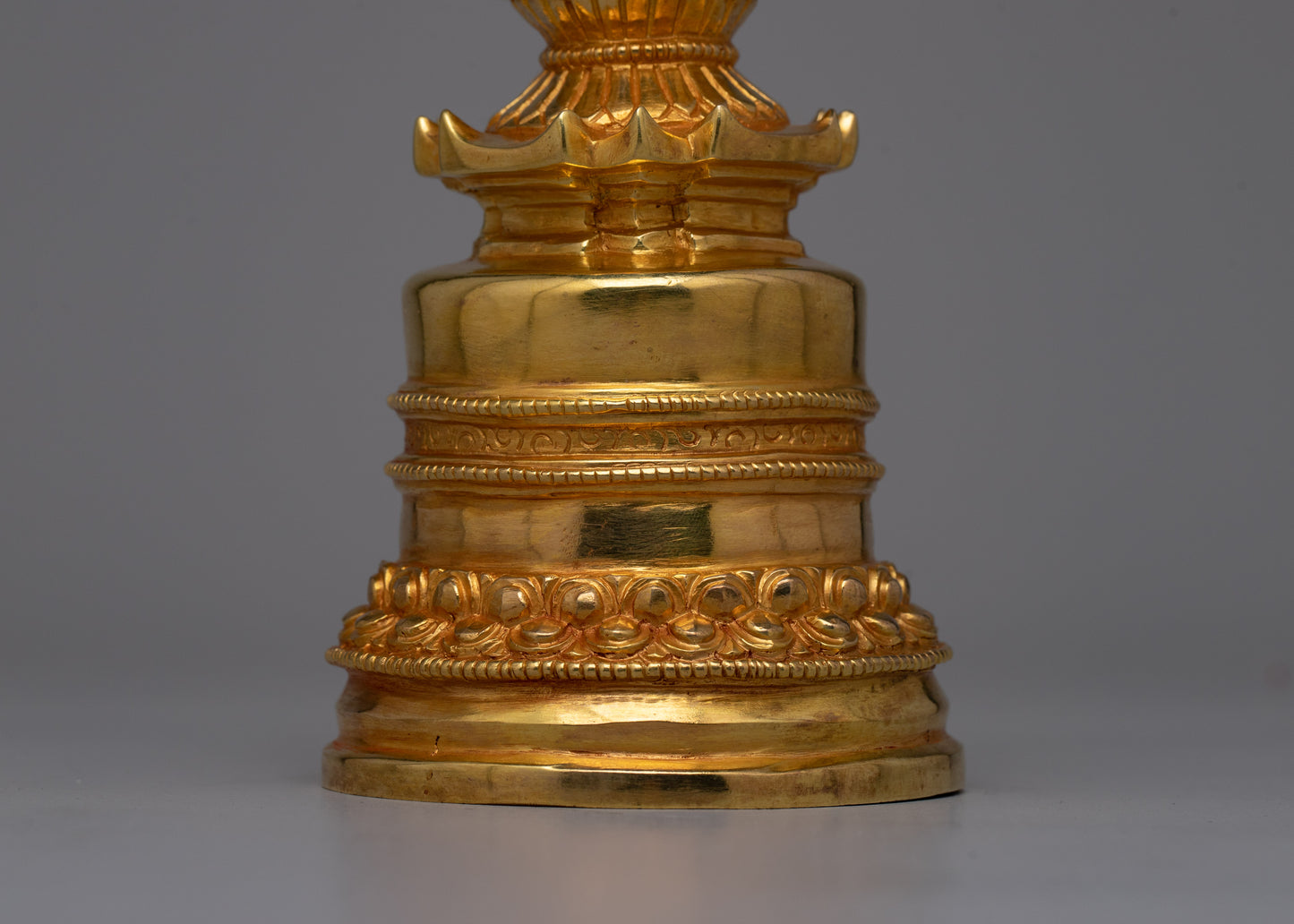 Artisan Crafted Buddhist Ritual Kadam Stupa | Enhancing Sacred Spaces with Spiritual Presence