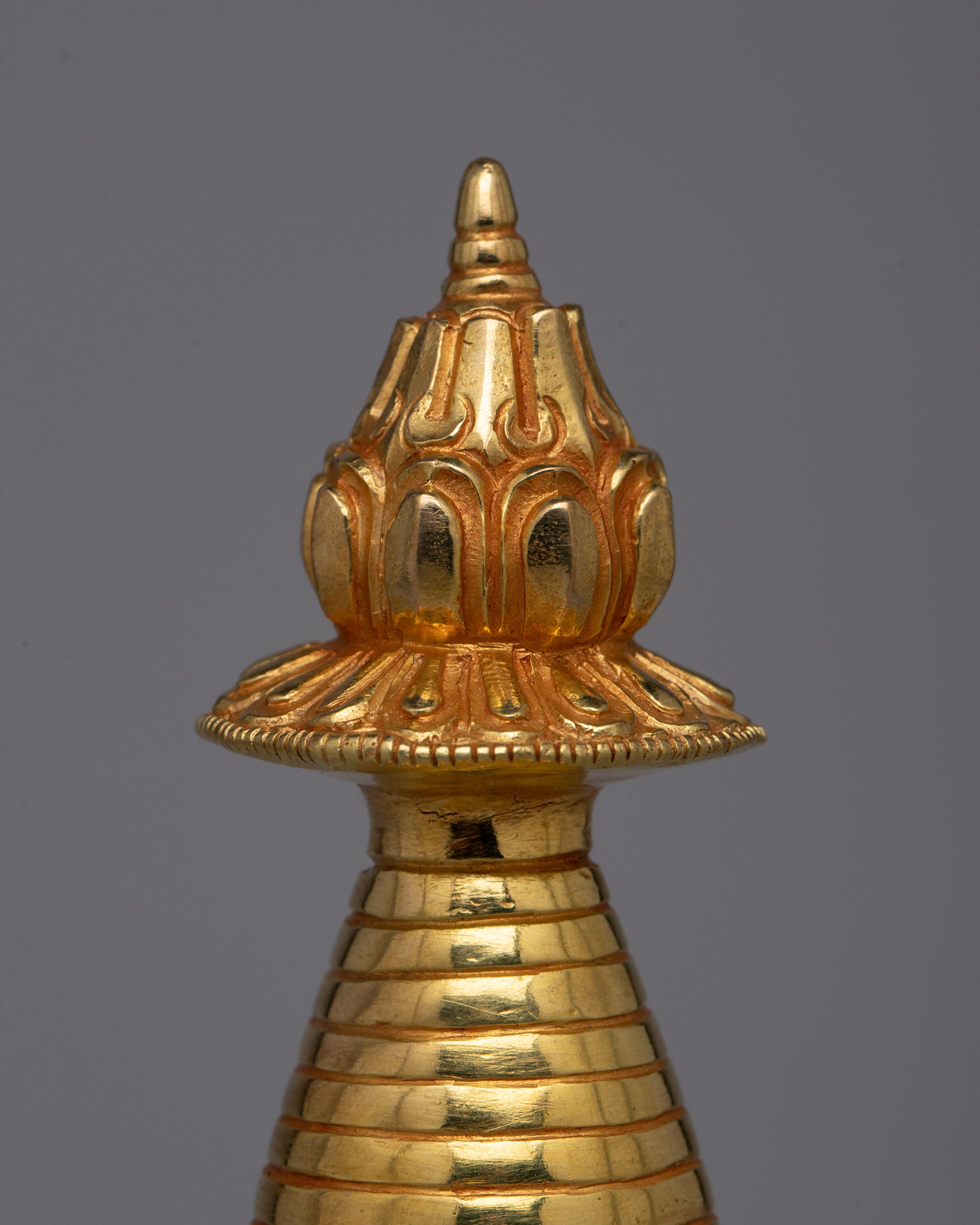 Artisan Crafted Buddhist Ritual Kadam Stupa | Enhancing Sacred Spaces with Spiritual Presence