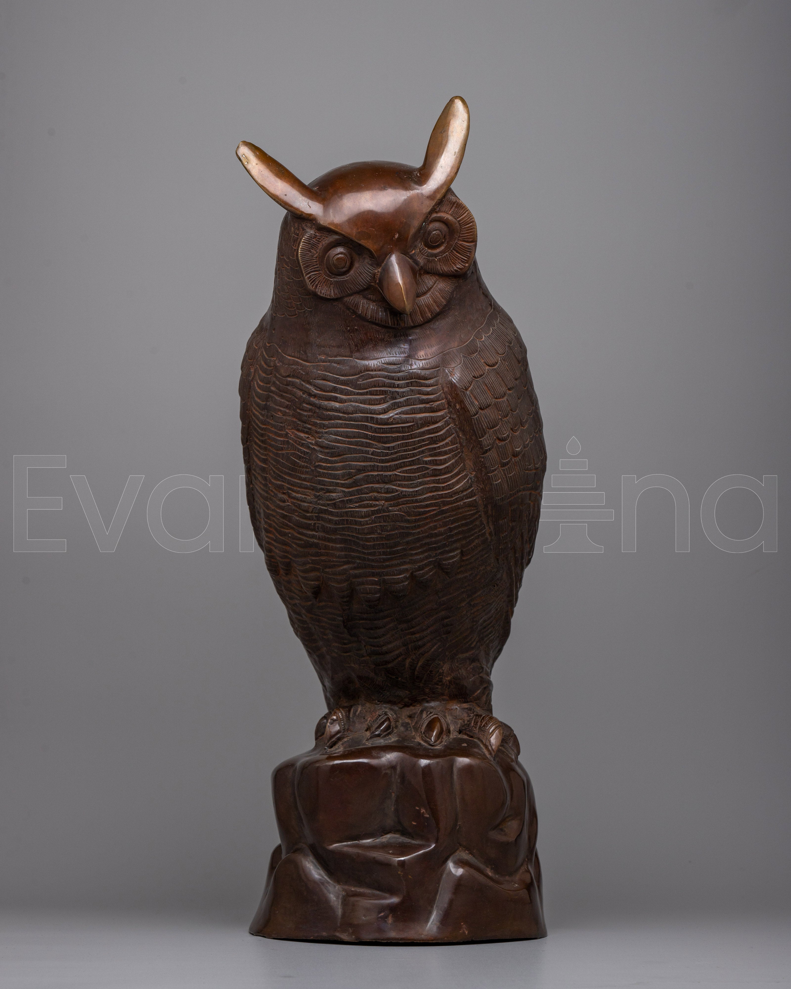 Copper Owl Statue