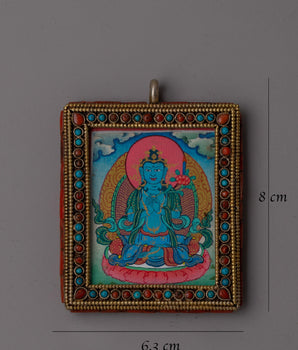 Silver Buddha Amulet |  24K Gold Plated Handmade Tibetan Pendant