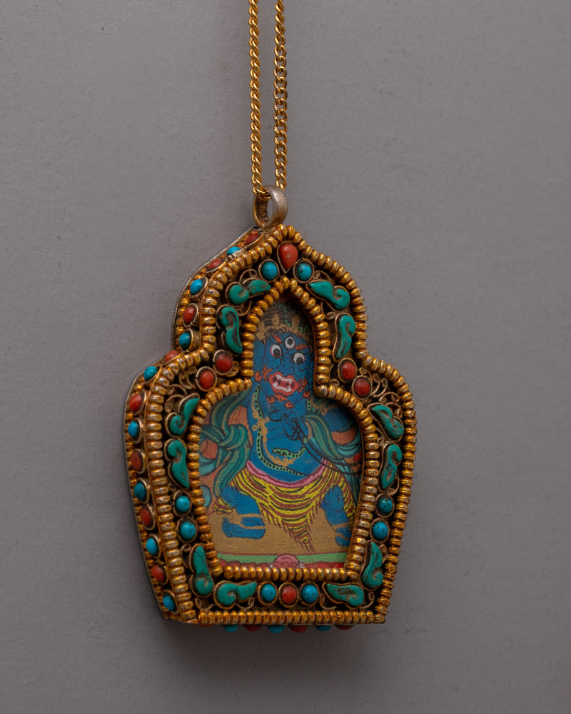 Authentic Vajrapani Amulet | Buddhist Pendant for Strength and Protection