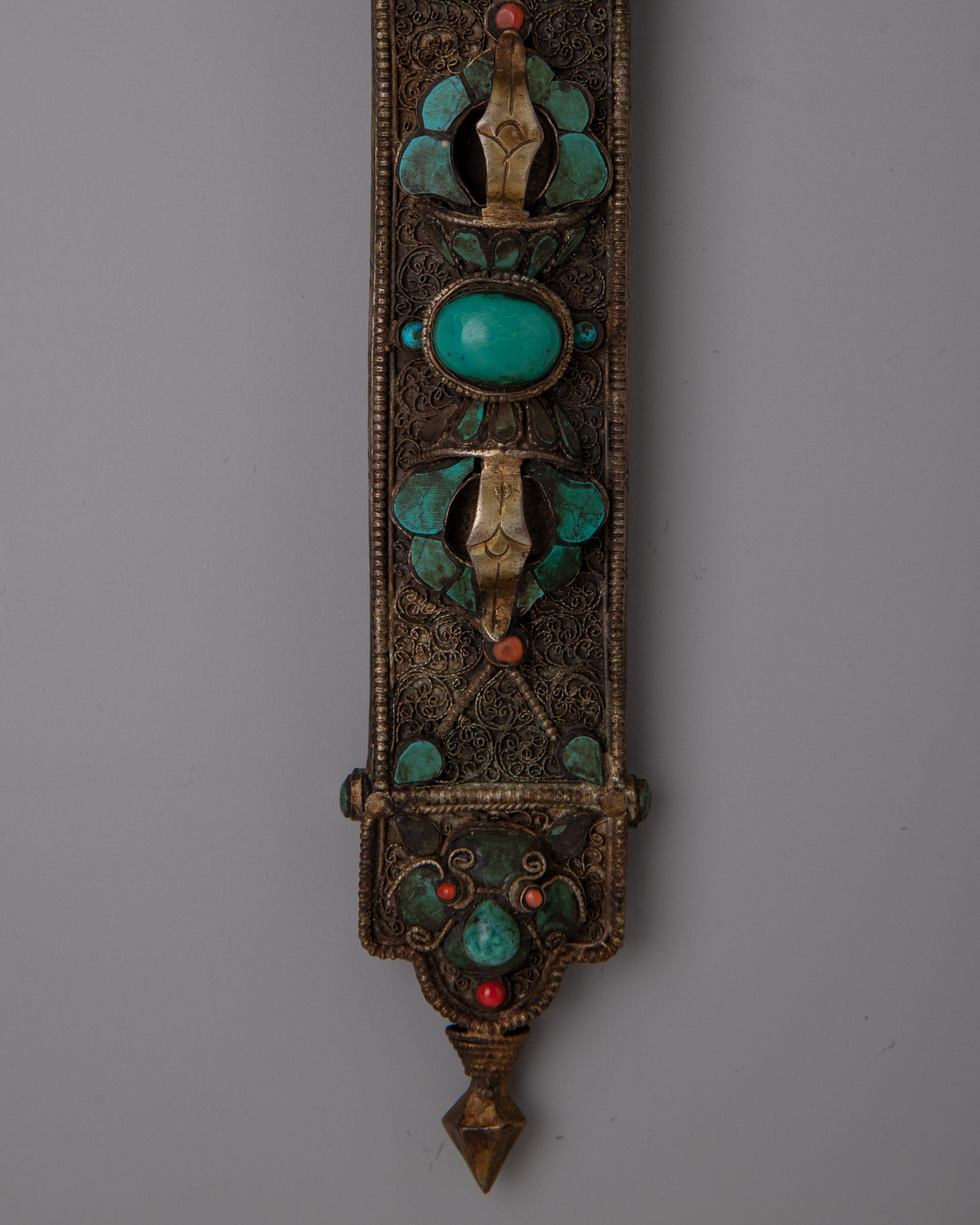 Traditional Tibetan Knife | Handmade Copper with Symbolic Carvings and Ritual Use