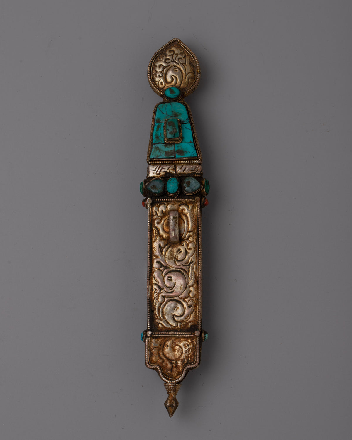 Tibetan Buddhist Knife | Silver Plated, Ritual Dagger with Spiritual Significance